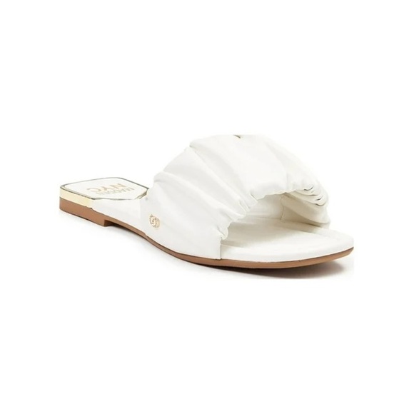 Madden NYC Rouched White Sandal Size 7 EUC - Picture 1 of 6